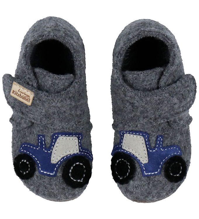 Living Kitzbühel Hjemmesko - Traktor i Grå Farve